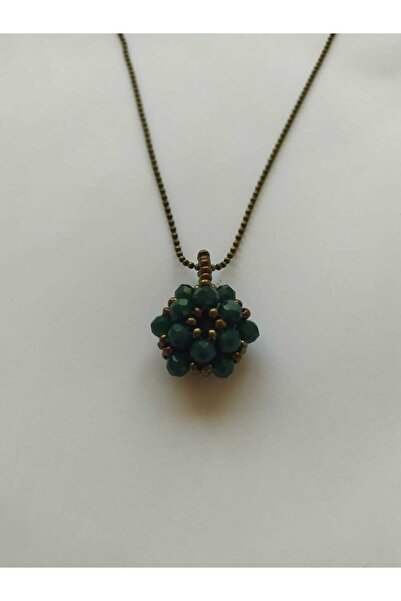 Sam Cevşen Kolye - Zincirli / El İşi Kristal Boncuk Örme /