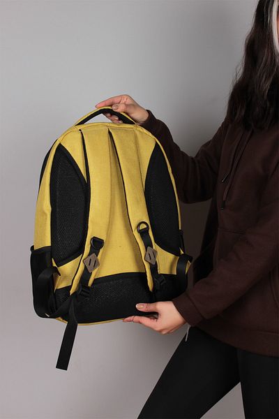 Fiyaka Gk19unisex School Backpack Student Daily Travel Holiday Sports Hiking Travel Trip Camping Daily Yellow