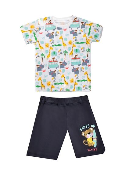Şanbebe Patterned 100% Cotton Boy's Shorts Set162416