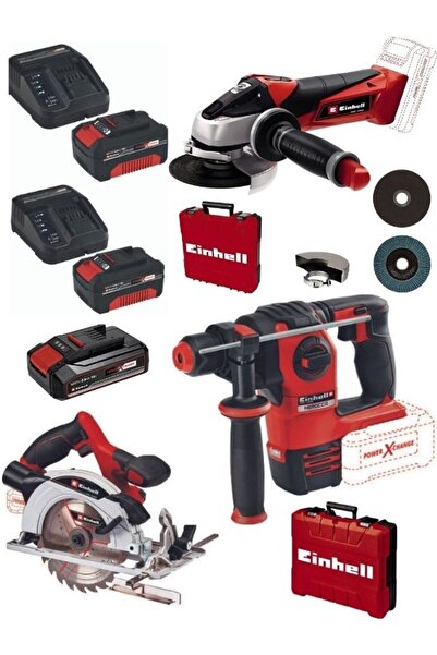Einhell Herocco 18V Kırıcı TE-AG 18/115 Acc Taşlama TE-CS 18/165/1 2x4.0+2.5a...