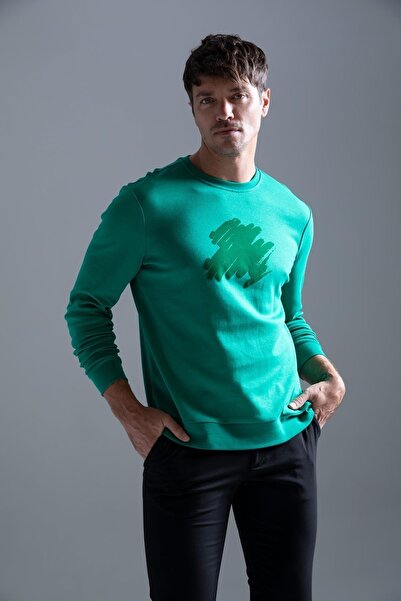 DeFacto Μοντέρνα φούτερ Premium Fit Crew Neck