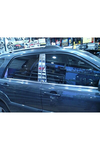 Titiz Krom Aksesuar Kia Sportage 2006-2009 Krom Cam Çıtası Kapı Direk Aksesua...