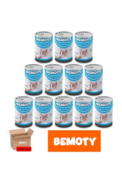 BEMOTY BALIK ETLİ YAVRU KEDİ (KITTEN) KONSERVE YAŞ MAMA 415 GR * 12 ADET