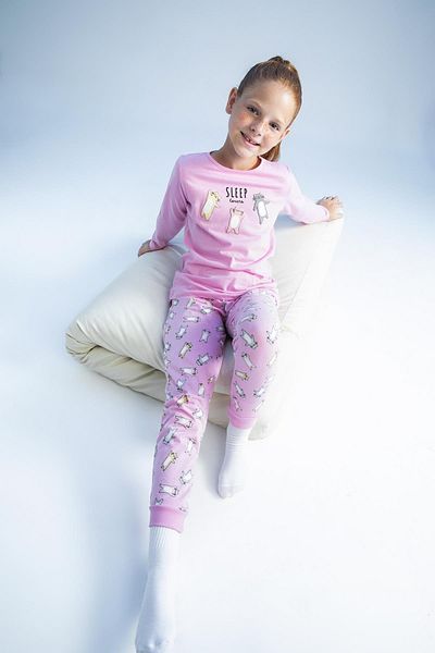 DeFacto Set de pijamale cu mâneci lungi cu model pentru fete