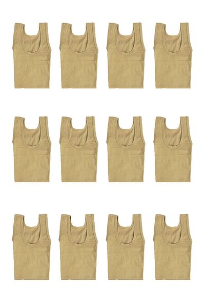 KORDAK 12-Piece Military Undershirt Set with Straps - Normal Size Military Clothing Materials - Military Underwear