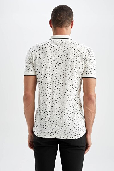 DeFacto Κοντό μανίκι 100% βαμβάκι με μοτίβο πόλο με λαιμόκοψη