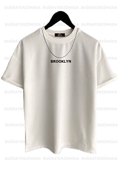 Buğraterzimoda Brooklyn Printed Unisex Black-White 2-Piece Oversize T-Shirt Pack