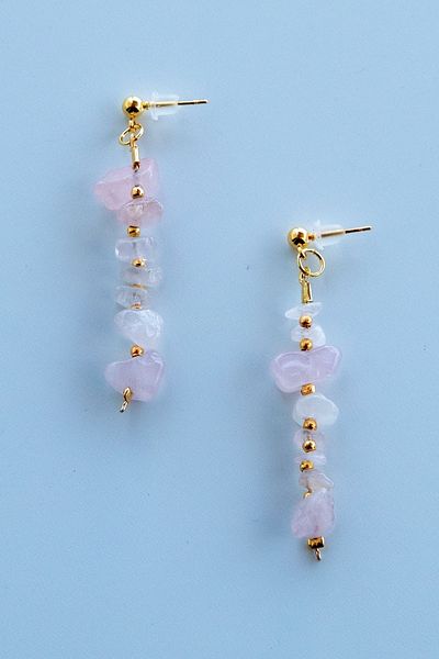 Lila Rosa Authentic Ethnic Earrings with Natural Stones