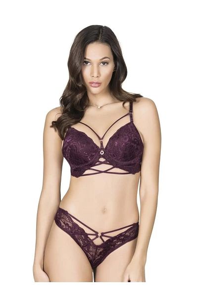 Le Jardin Set sutien cu dantelă cu dungi din silicon pentru femei 5025 - 1 bucată