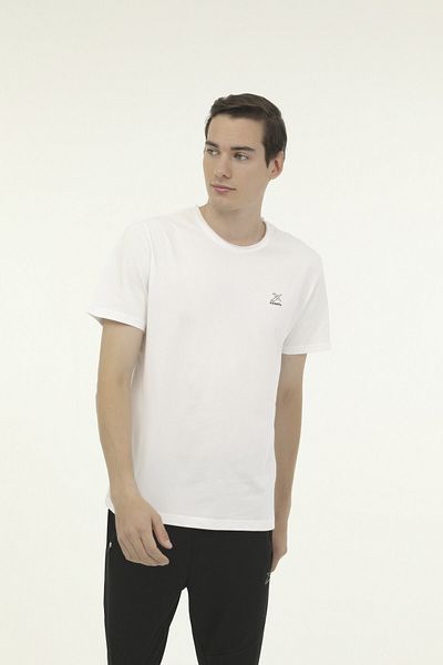 Kinetix M-SN234 BSC RAW EDGE 3FX Tricou alb cu mânecă scurtă pentru bărbați