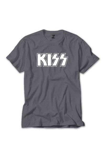 Z zepplin Γκρι T-shirt με λογότυπο Kiss