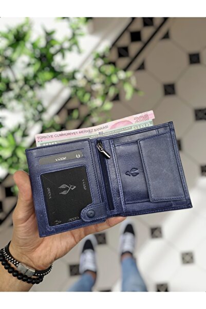 Visso leather VİSSO 111 isme özel HAKİKİ DERİ BOZUK PARA BÖLMELİ CÜZDAN ERKEK...