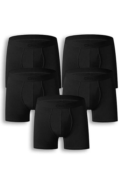 MOSTESS Μαύρο Ανδρικό Lycra Boxer 5 Pack Βαμβακερή Παραγωγή