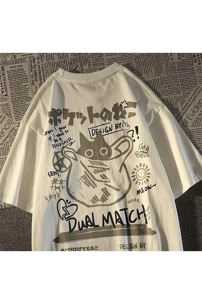Köstebek Μπλουζάκι Hiding Cat Dual Match Λευκό (UNISEX).