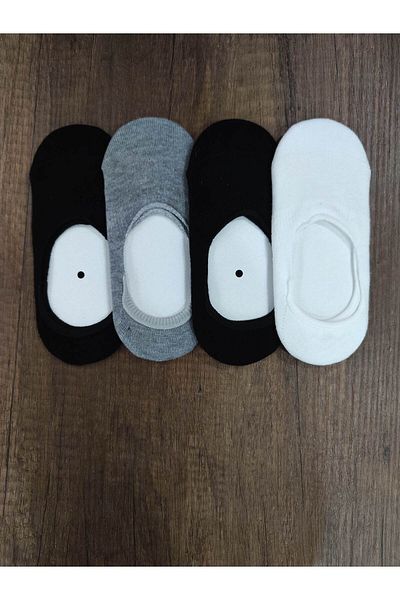 Leement socks Детски чорапи за балерини 4 чифта пенирани памучни безшевни чорапи с качествена силиконова лента Невидими чорапи