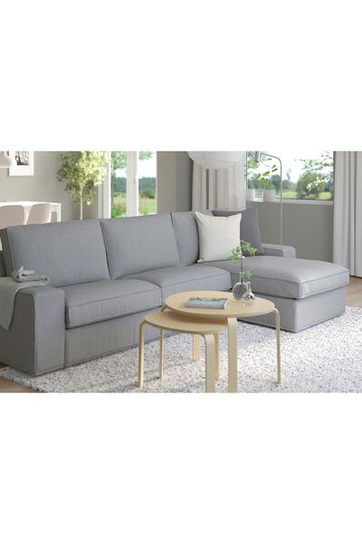 ERİZA KUANZA SOL KÖŞE KOLTUK, GRİ, KETEN 122 KUMAŞ (295x175cm)