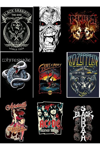 owl bag Set višestrukih nalepnica Metal Bands br. 3