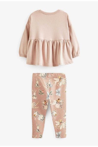 Next Baby Rabbit Patterned Top and Bottom Set