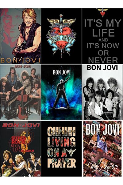 owl bag Trupe de muzică metal - set de autocolante multiple Bon Jovi