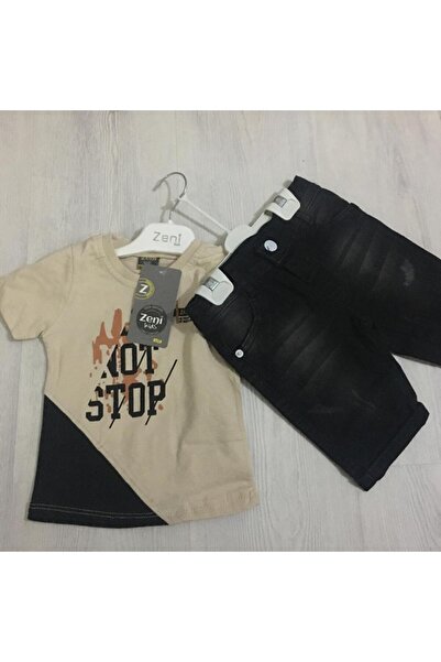 Zeni Kids 120-00-23 Notă Stop Printed Baby Boy Set 9-24 Luni