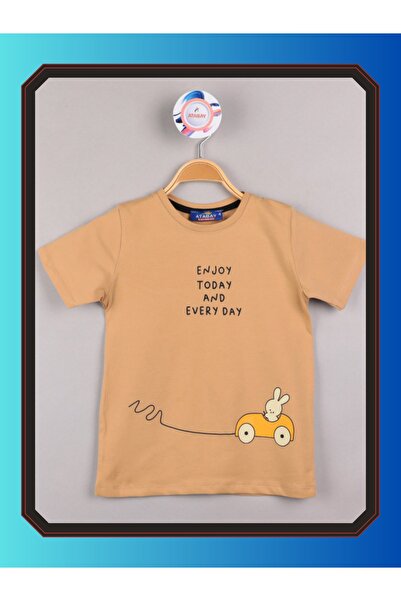 edoy Enjoy Rabbit Print Fun and Colorful Cotton Kids T-Shirts Short Sleeve 36...
