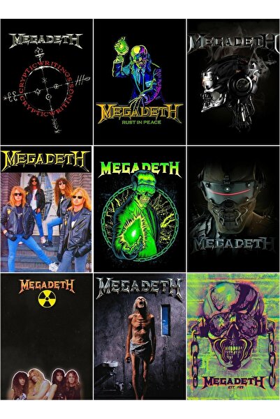 owl bag Trupe de muzică metal - set de autocolante multiple Mega Deth