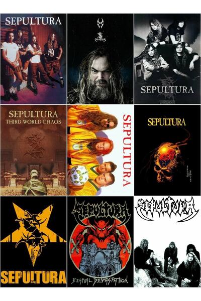 owl bag Metal muzički bendovi - set višestrukih nalepnica Sepultura