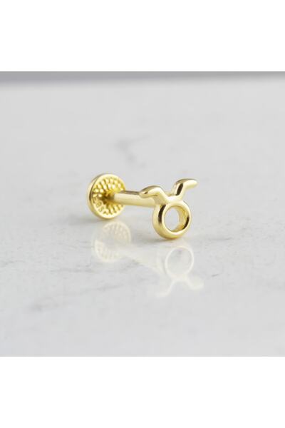 Glorria Altın Boğa Burcu Tragus Piercing