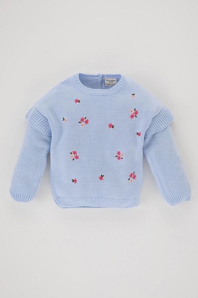 DeFacto Pulover floral cu gât rotund pentru fetiță