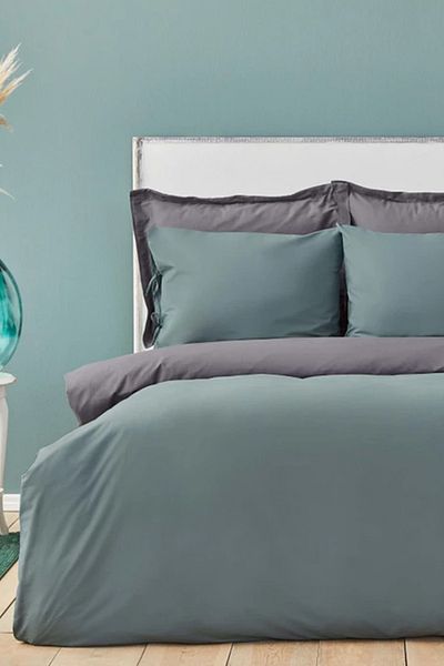 Karaca Home Set cuvertură de pilota de bază cu două fețe Petrol Color Basic