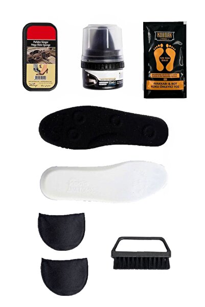 KORDAK 6 Parça Askeri Bot Aksesuarları - Asker Tabanlığı Vatka Boya Parlatıcı - Asker Malzemeleri