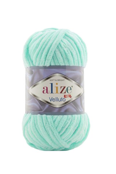 Alize Velluto Kadife El Örgü Ipi 100 Gr | Açık Mint 15 . "5 Adet Fiyatıdır." ...