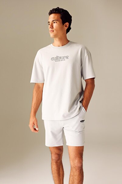 DeFacto Comfort Fit Crew Neck Printed Short Sleeve Heavy Fabric T-Shirt A4003...