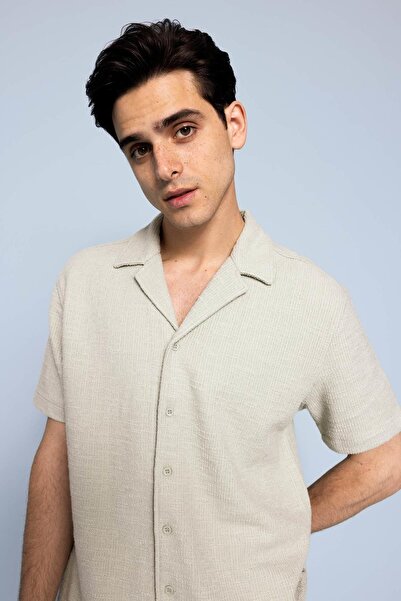 DeFacto Relax Fit rövid ujjú pamut ing Z5316az23sm