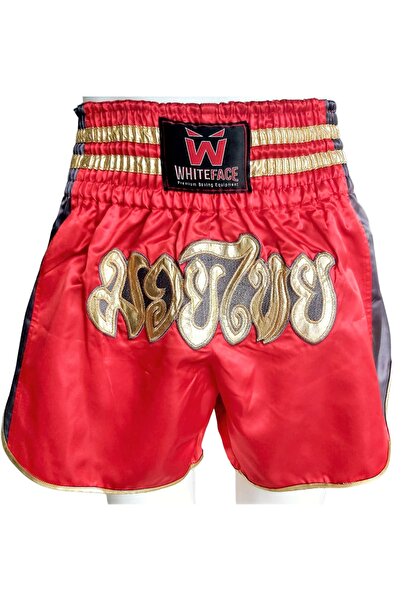 whiteface Muay Thai Elite Şort (Kırmızı-Antrasit)