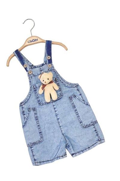 Çikoby Baby Boy Children's Cotton Thin Teddy Bear Gift Salopet