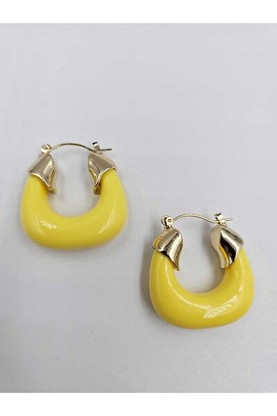 YUGENCONCEPT Renkli Akrilik Reçine Sepet Küpe