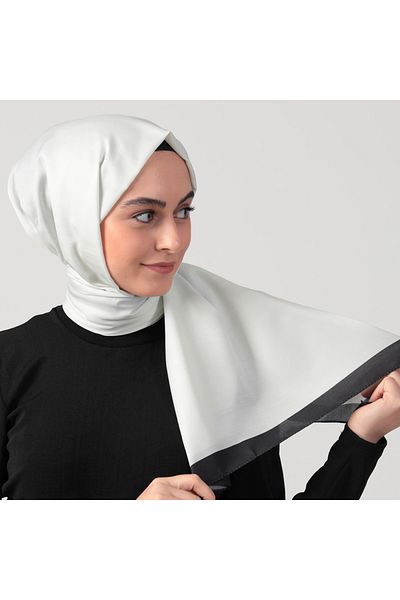 ipekistanbul Cotton Silk Shawl - Solid Color Shawl - Ecru