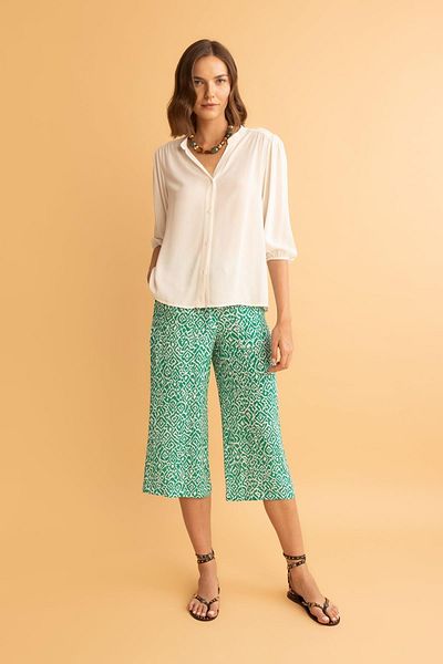DeFacto Regular Fit Crew Neck Crinkle Fabric Long Sleeve Blouse A6239ax23sm