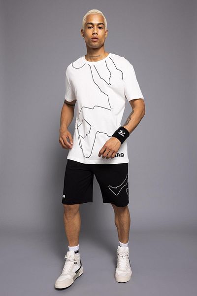 DeFacto Fit Shaquille O&#39;neal Standard Fit Crew Neck Κοντό μανίκι 100% βαμβάκι T-shirt A2984ax23hs