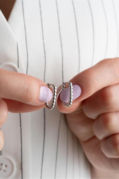 Silvano Jewelry 925 Ayar Halka Gümüş Küpe