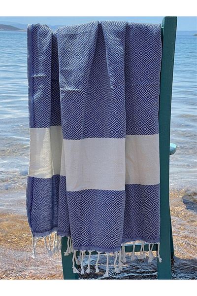 LİNOTTİ Poncho de prosop - Albastru - Bumbac