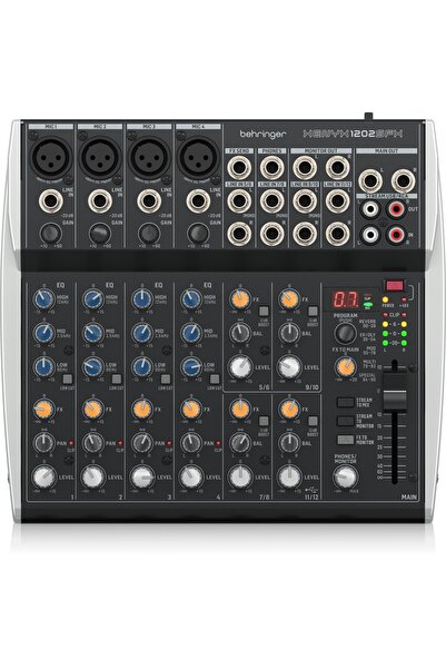 Behringer XENYX 1202SFX Premium Analog 12-Input Mixer with USB St