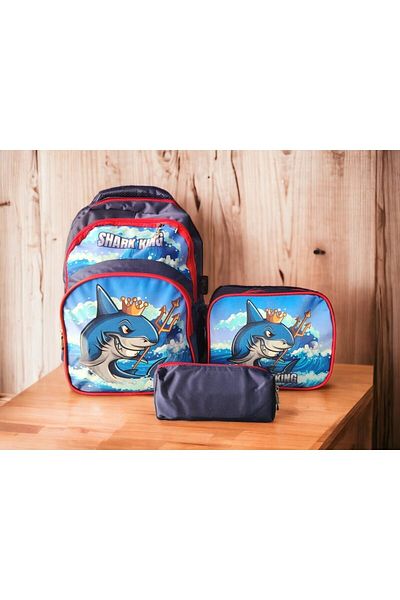 Sentor Dog Fish Themed School Bag, Lunch Bag and Pencil Case
