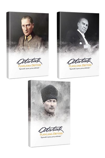 Halk Kitabevi Ataturk Planning Notebook - Set of 3 -1