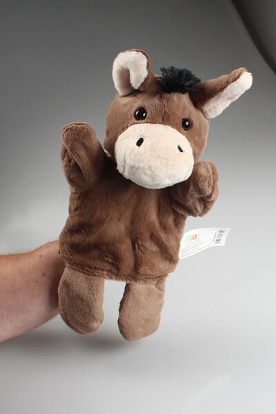 Toyaş لعبة دمية يد حمار قطيفة