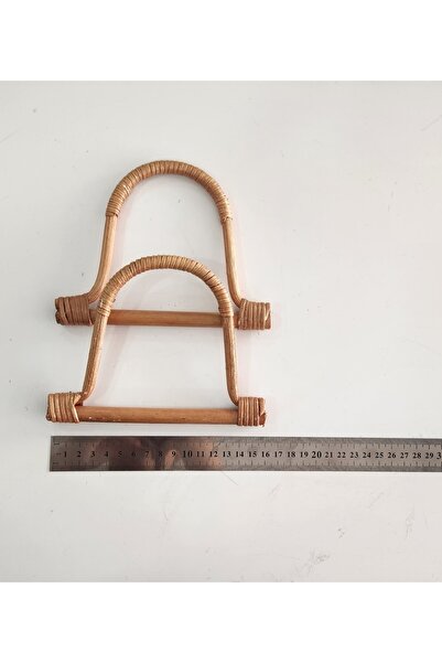 fundahobi مقبض حقيبة بامبو D - بني (حجم صغير)