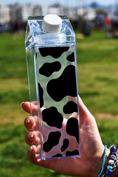 İŞTE BU Baskılı Süt Kutu Tasarımlı Su Kahve İçecek Şişesi  Cam Değildir  500 ml