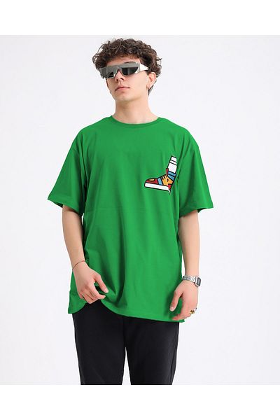 Renkli Store BSC We Love Play Basket Printed Unisex T-Shirt - Green