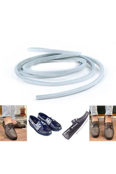 AiryFooT Leather Shoelaces, Nubuck Timberland Dexter Etc. Leather Laces Suitable for Shoes, 1 Piece - 100 cm